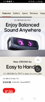 LgXboom sound system